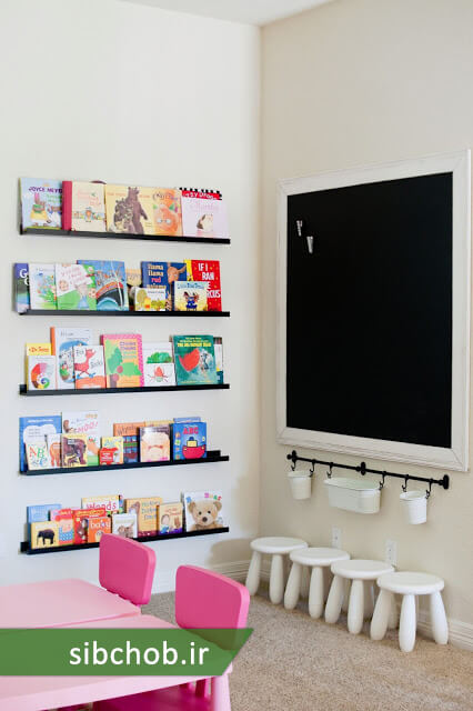 ایده و مدل کتابخانه برای اتاق کودک