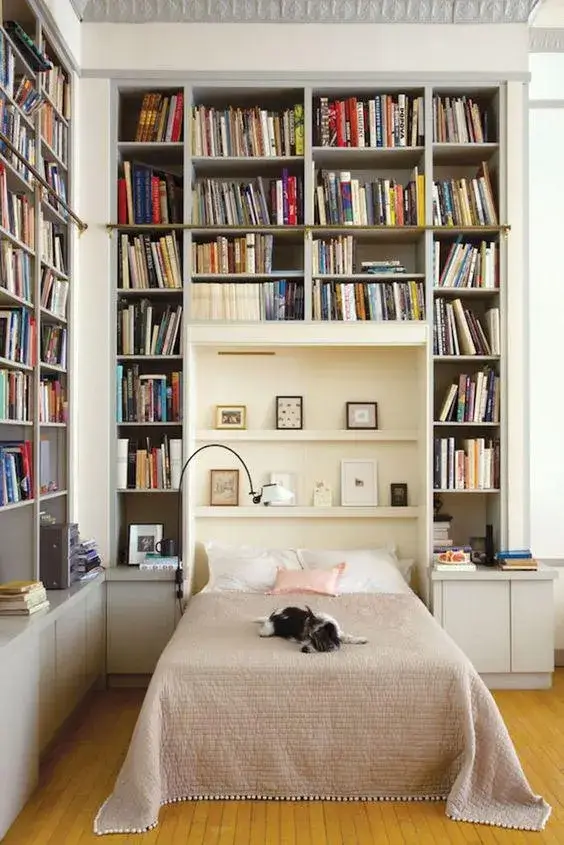 مدل کتابخانه برای سفید اتاق خواب